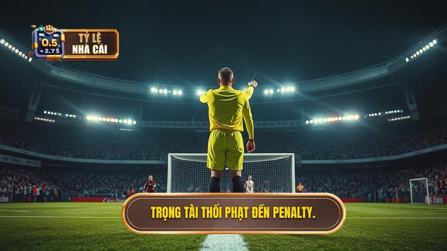 1. Trọng tài thổi phạt đền penalty.