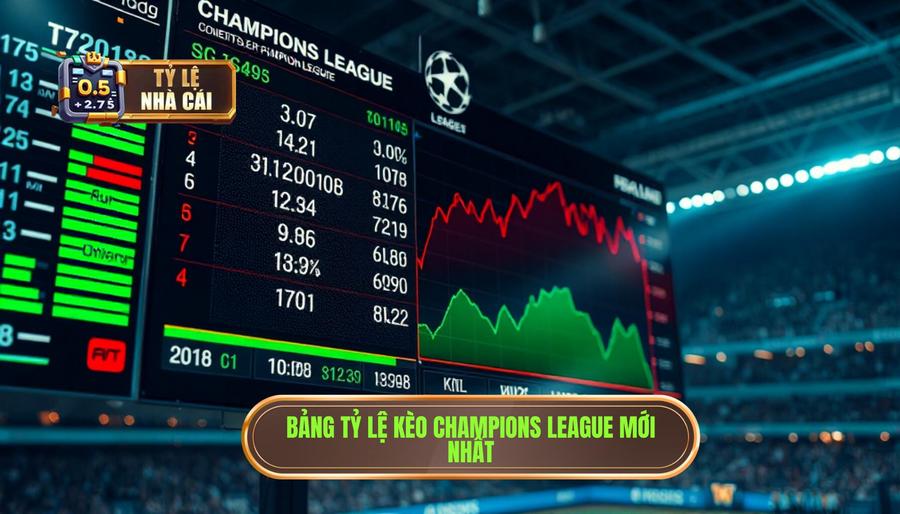 Bảng cập nhật tỷ lệ nhà cái Champions League mới nhất (Tham khảo)